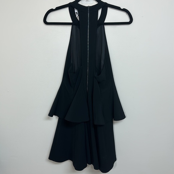 Elizabeth and James Halter Ruffle Tiered Dress Black Size 8 - Picture 5 of 8
